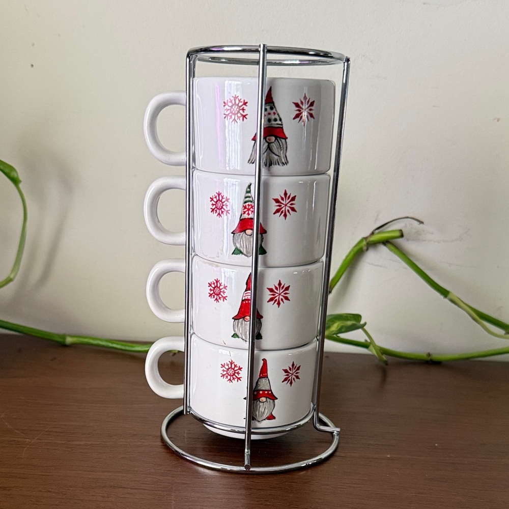 Peppermint White Ceramic Mug with Red Logo